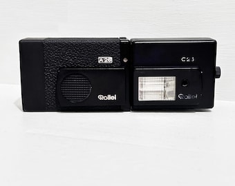 Rollei A26 Camera With Original Flash C26 126 Format Black Paint