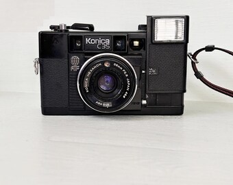 Very Rare Vintage Konica K-mini Lomography 35mm Camera Blue 28mm