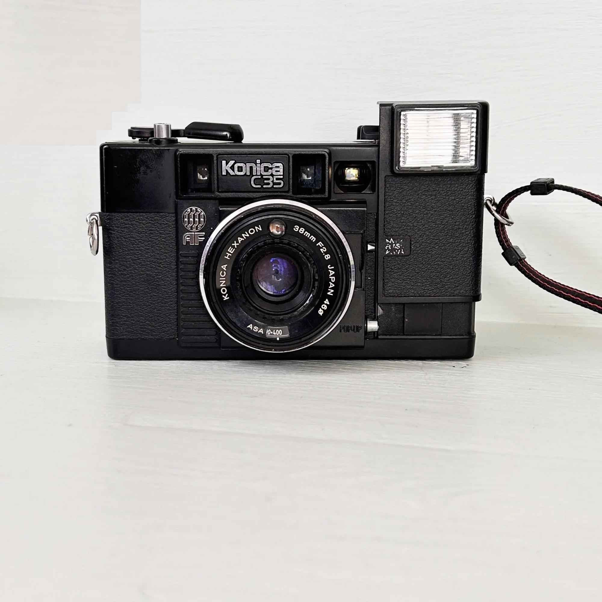 Vintage Konica C35 Black /camera With /with Battery/ Hexanon