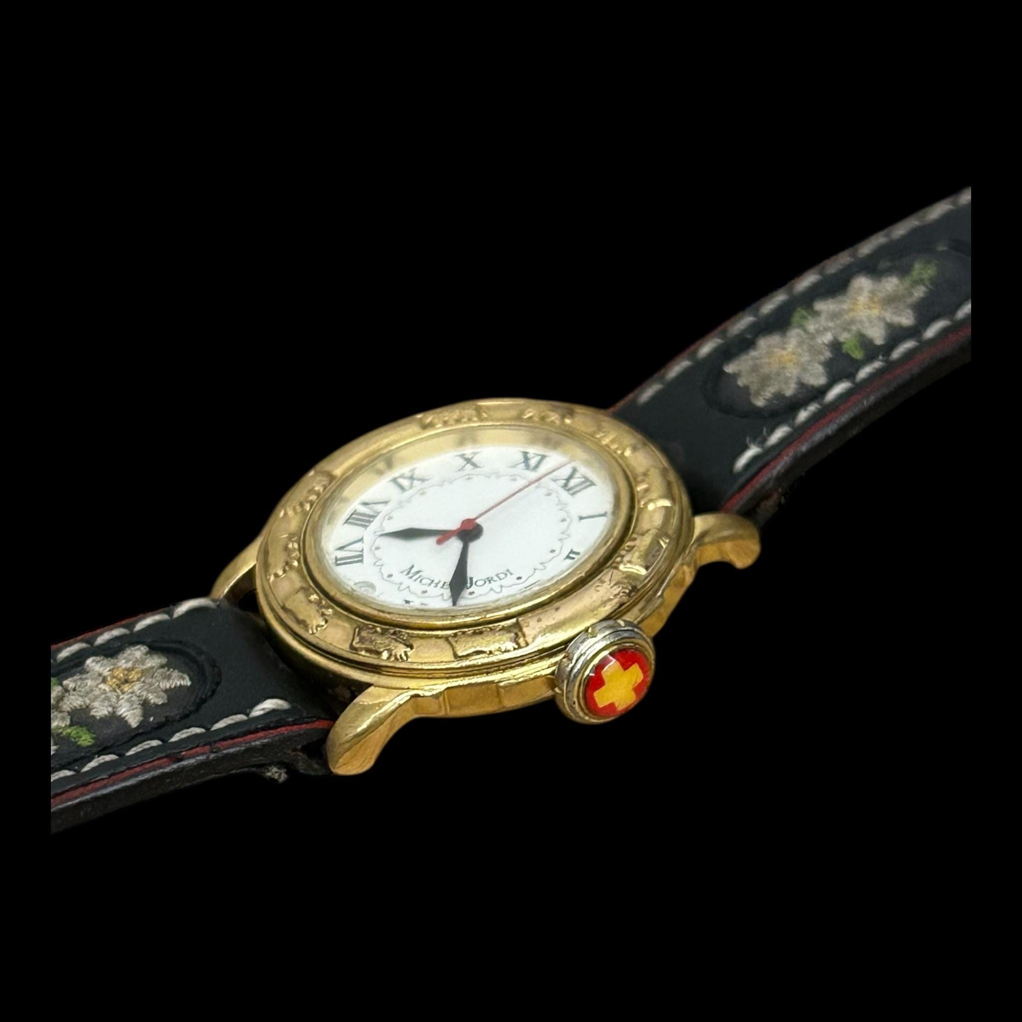 Vintage Michel Jordi Swiss Watch Womens 36mm 1991 Suisse 1291