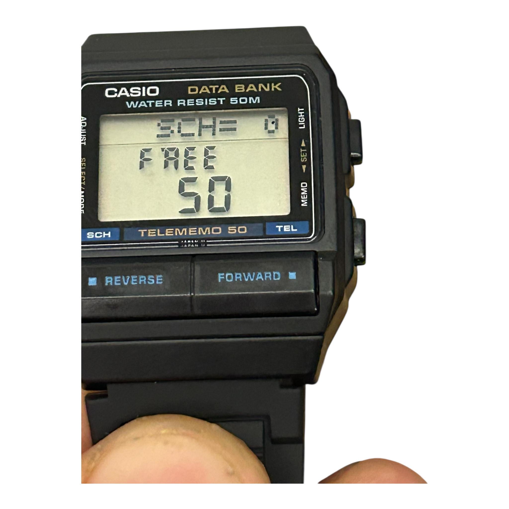 UNUSED Vintage Rare CASIO Databank 50 DB-55W/ Very Good Condition