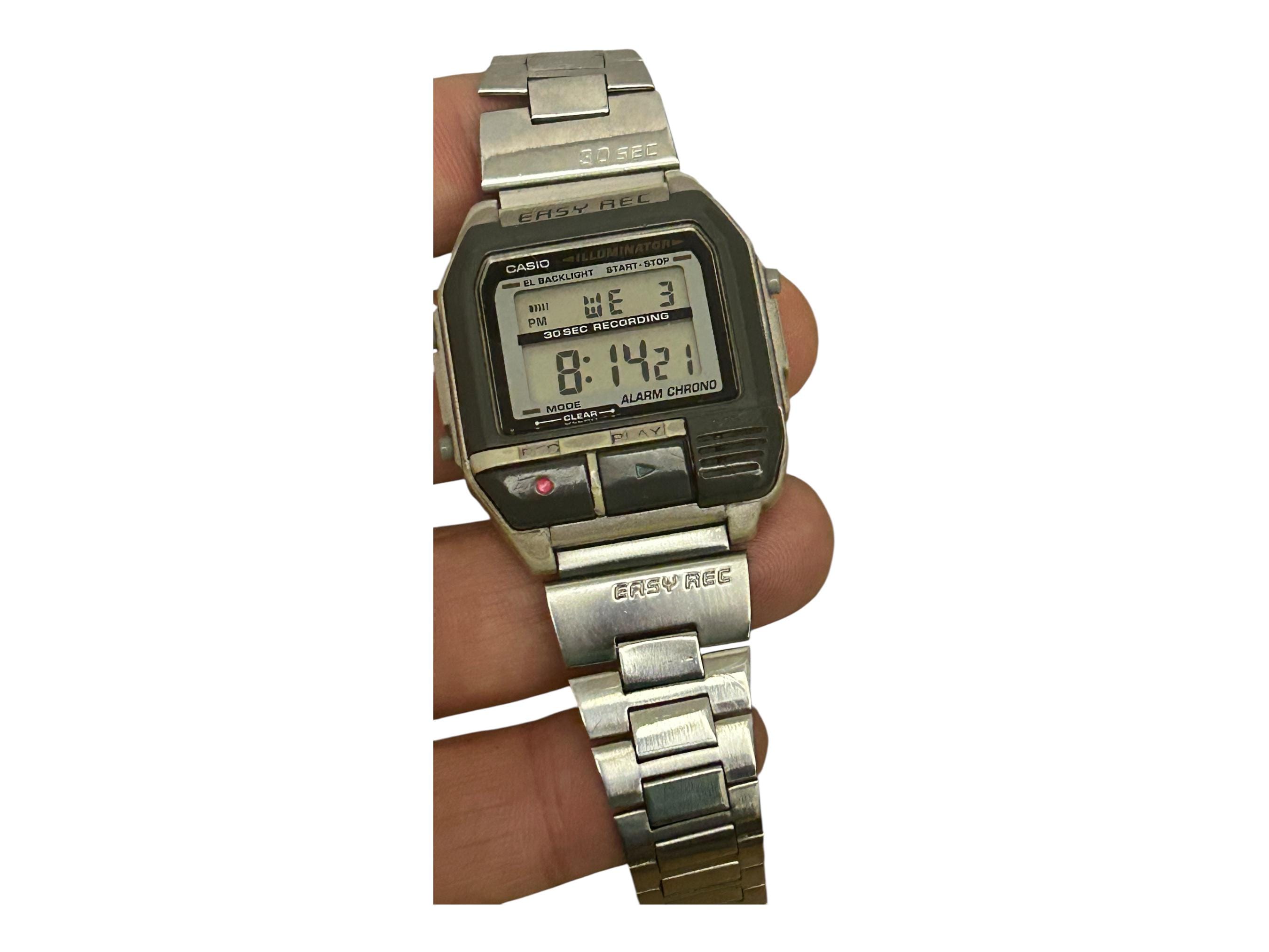 VERY RARE Casio A-V2 Alarm Chrono 30 Sec Recording Digi Japan
