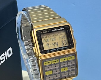CASIO DATA BANK ゴールド腕時計　DBC_610 Vintage Casio Watch Data Bank 676 Dbc-610 Japan T for sale