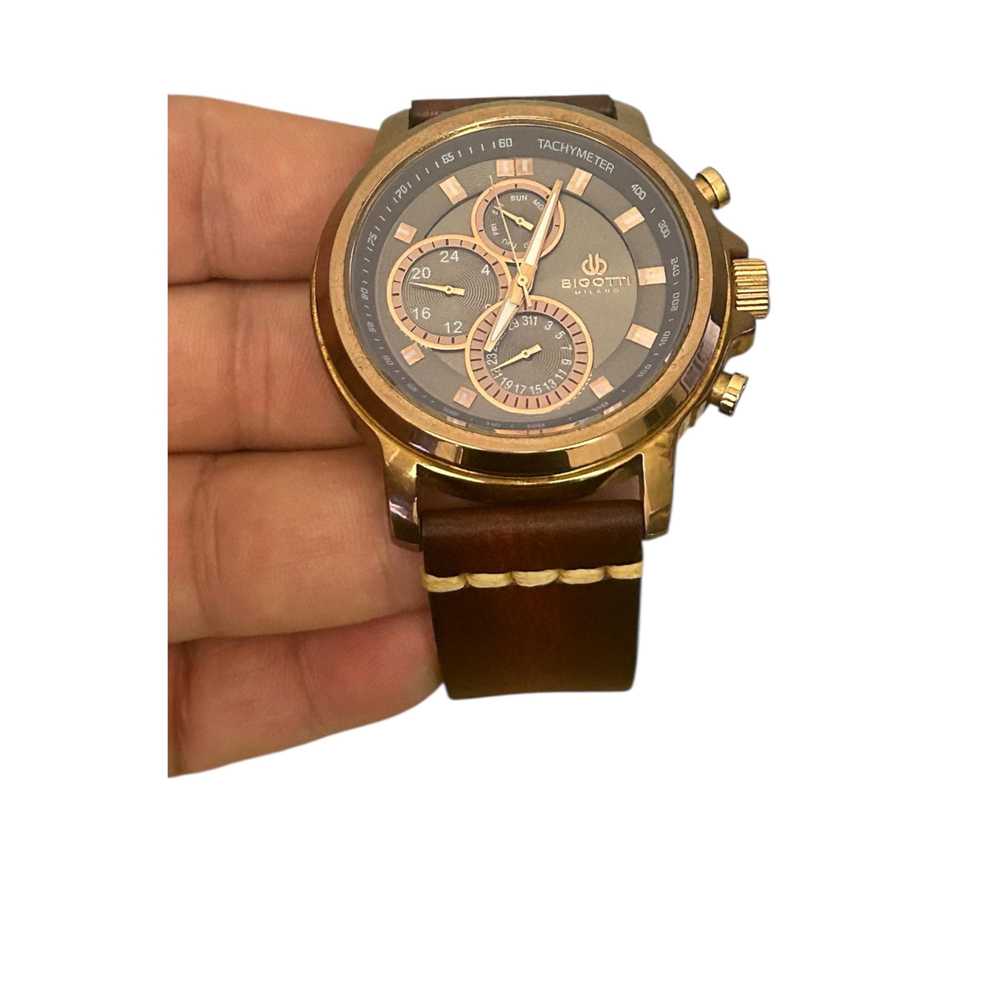 Vintage Bigotti Milano Original / MEN WATCH Case 46mm / Handmade