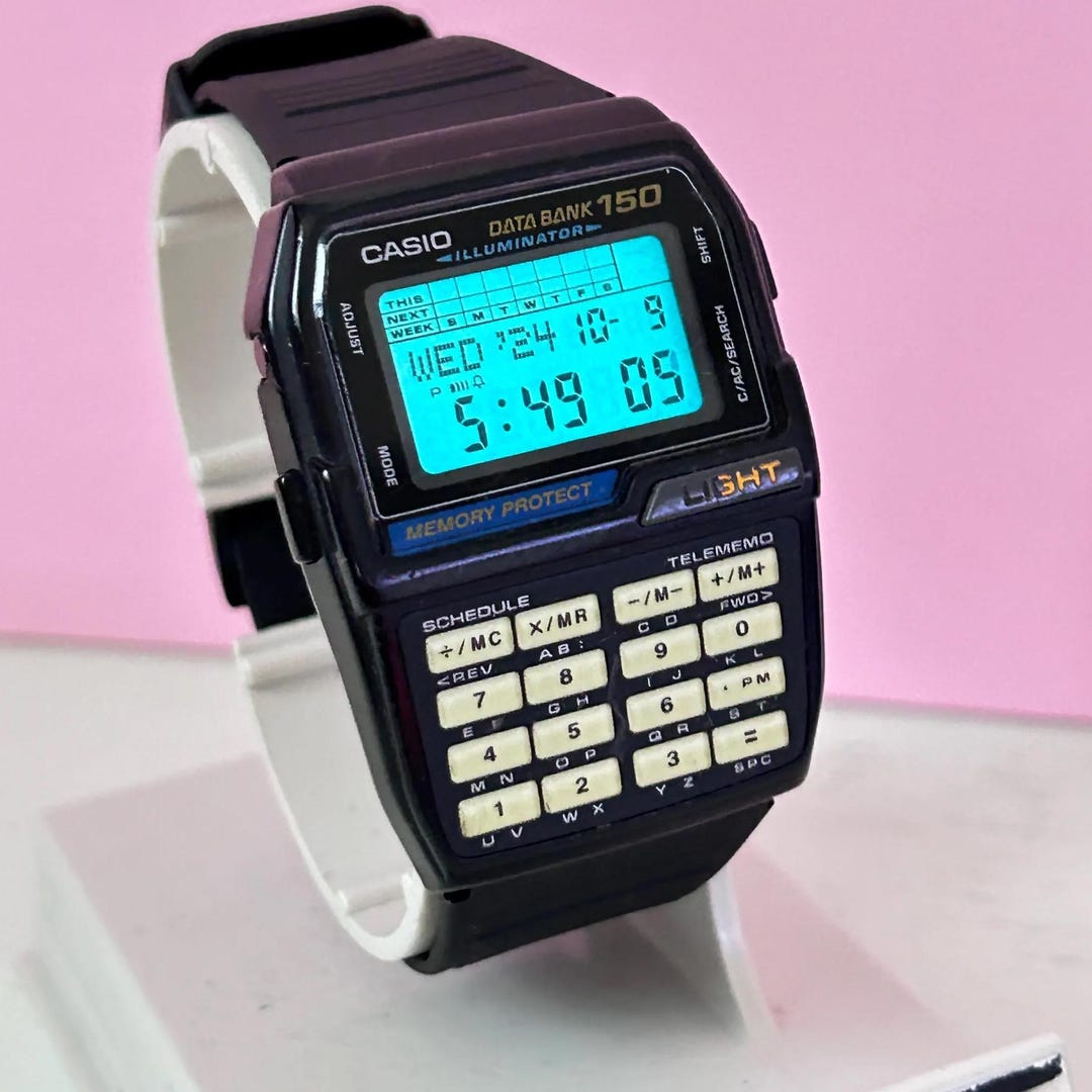 Vintage Casio Dbc-150 Data Bank 150 Phosphorous Keyboard