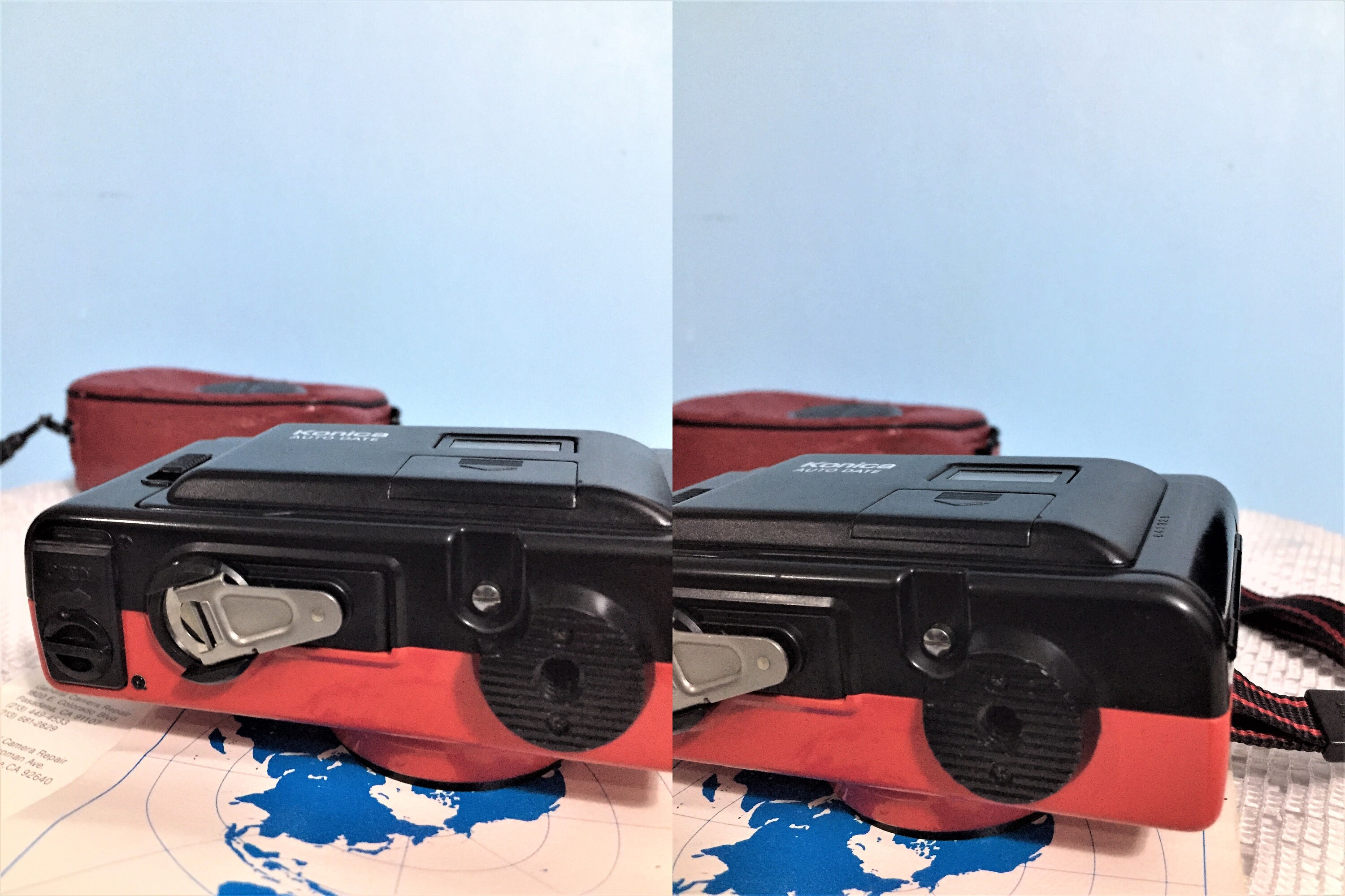 【整備済完動品】Konica EFJ レッド Konica EFJ Auto Date Compact 35mm Point and Shoot Film