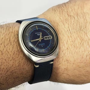 Vintage SEIKO 5 SPORTS, watch, japan, seiko automatic, diver, seiko 5, seiko watch, gift, automatic, sport watchş,mens watch, gift for him
