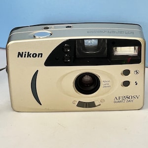 Vintage Nikon AF250SV Compact Point and Shoot 35mm Film Camera, Slr, nikon film camera, nikon af, personalized gift, street photography