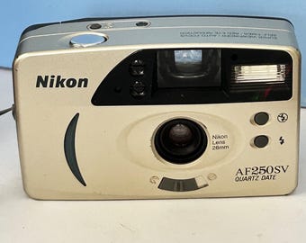 Vintage Nikon AF250SV Compact Point and Shoot 35mm Film Camera