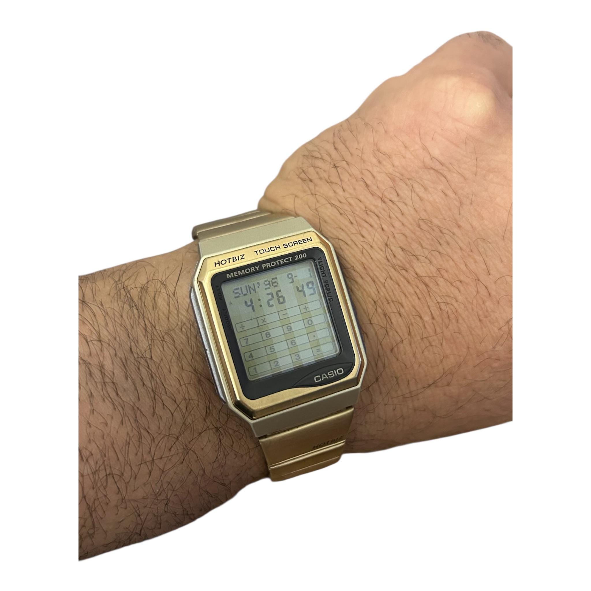 Vintage RARE Casio HOTBIZ VDB-3000 Touch Screen Memory Rare Gold