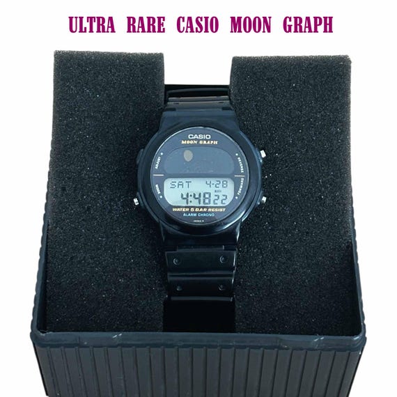 CASIO MOON GRAPH デジタル置時計 ULTRA Rare Casio GMW- 15 Moon Graph Watch Japan, Fast Shipping