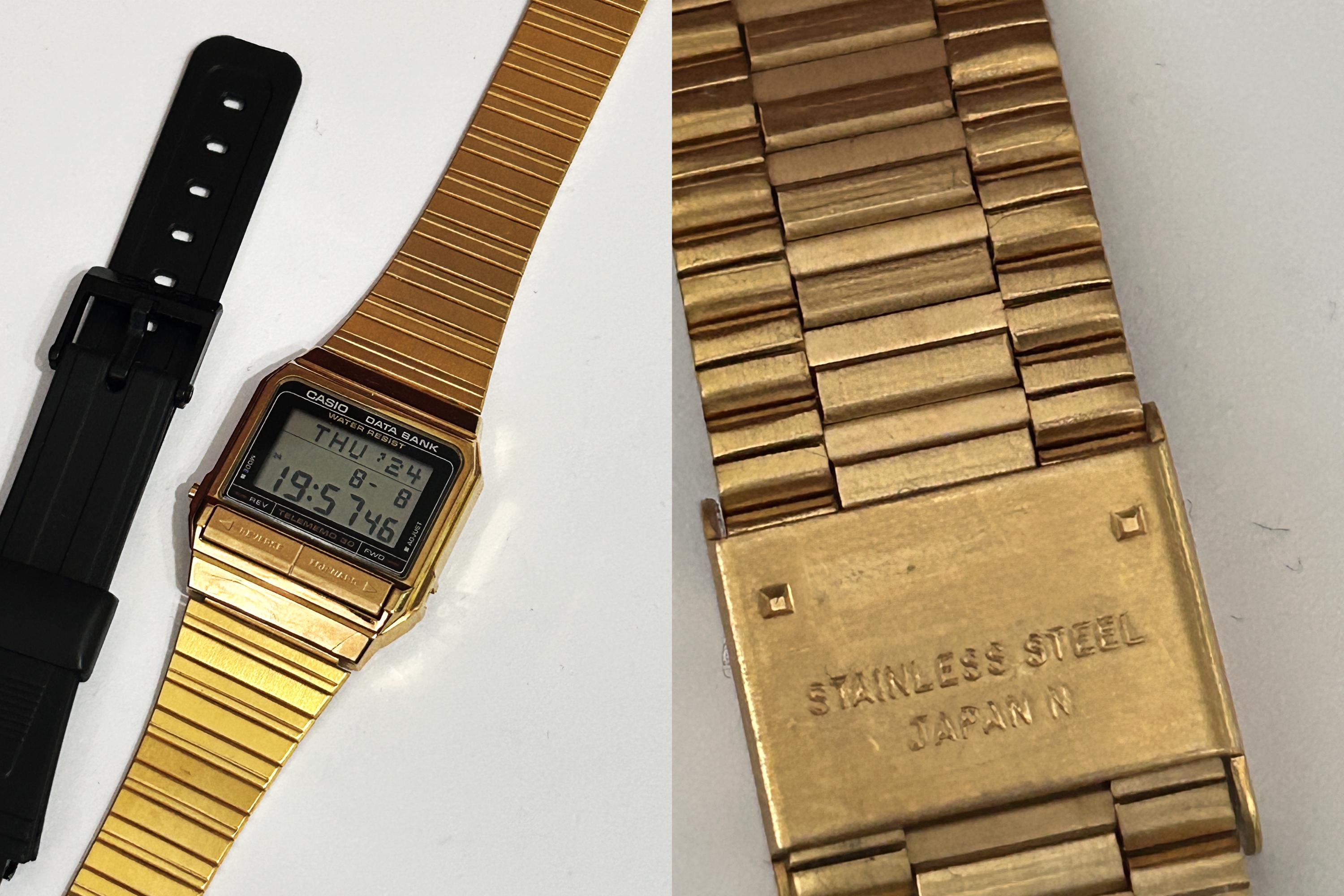 RARE GOLD Tone Casio DB-310 Data Bank Watch Module 871/data Bank