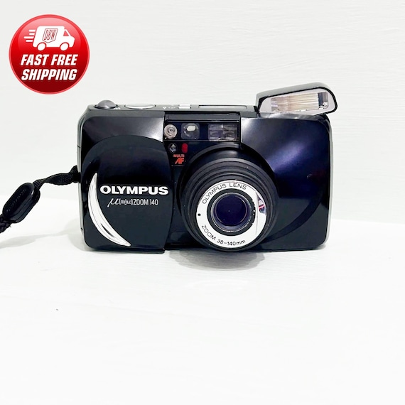 Execelent Olympus µ[mju Zoom 140 Black/with Battery/ Orginal Case
