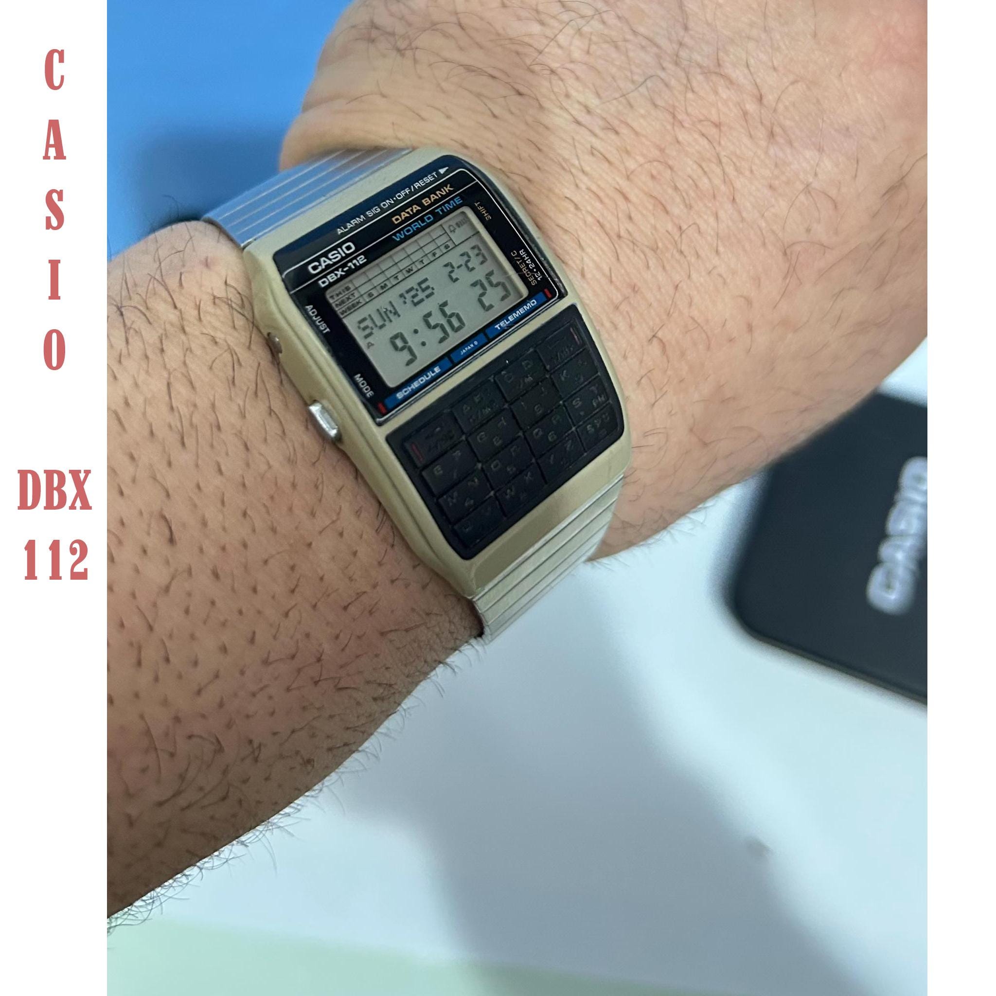 CASIO Vintage Data Bank DBX-112, Retro, Omega Casio Watch - Etsy