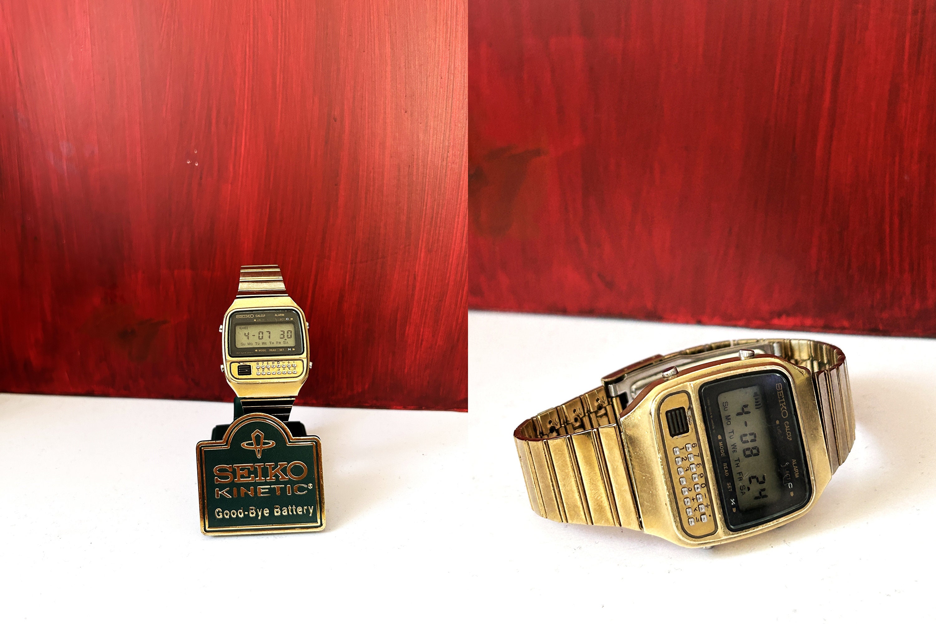 RARE Gold Color Seiko C359-5000 Calculator Chrono-alarm RARE Gold Color Seiko C359-5000 Calculator Chrono-alarm