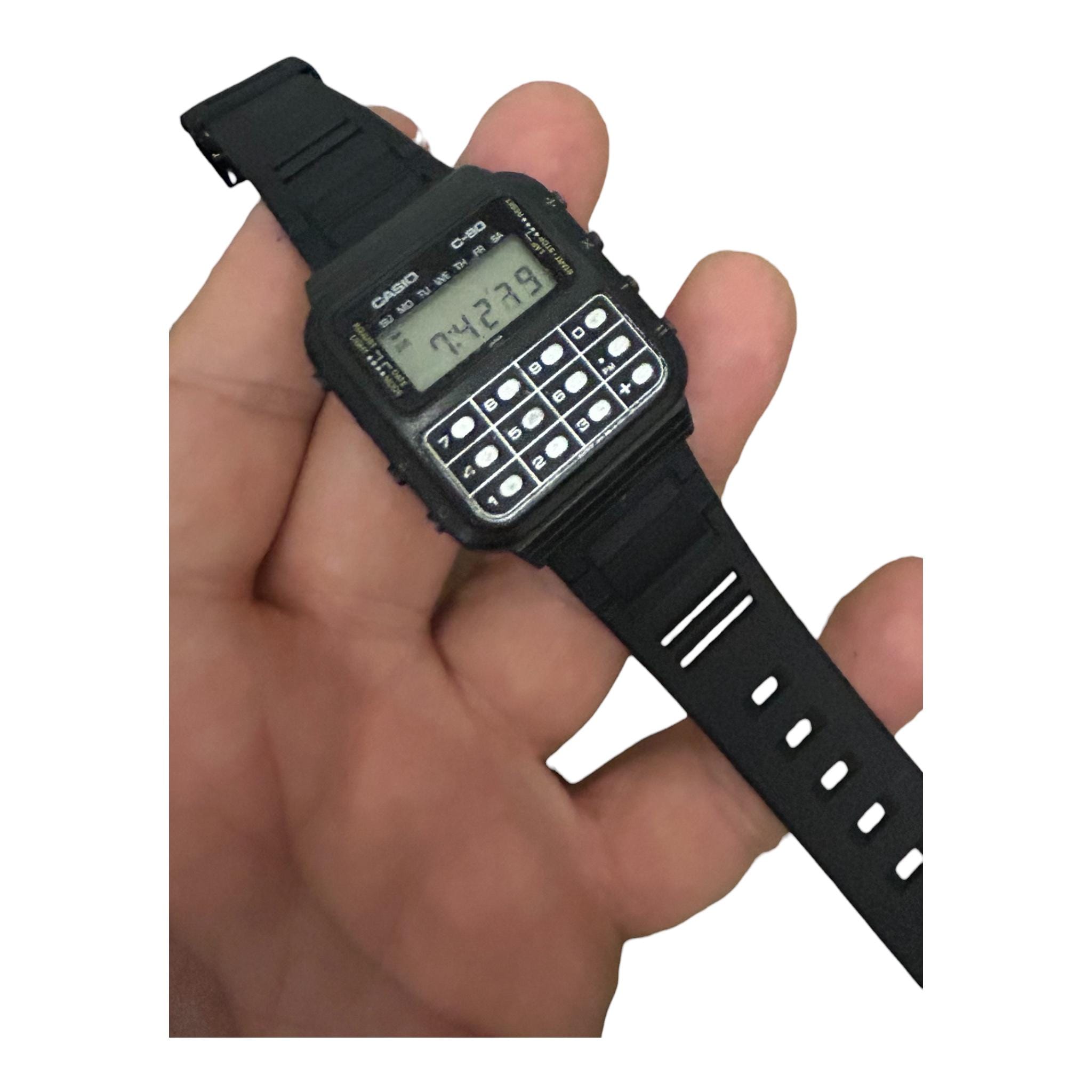 Vintage Casio C-80 Calculator Watch Module 133, Retro Japan Made