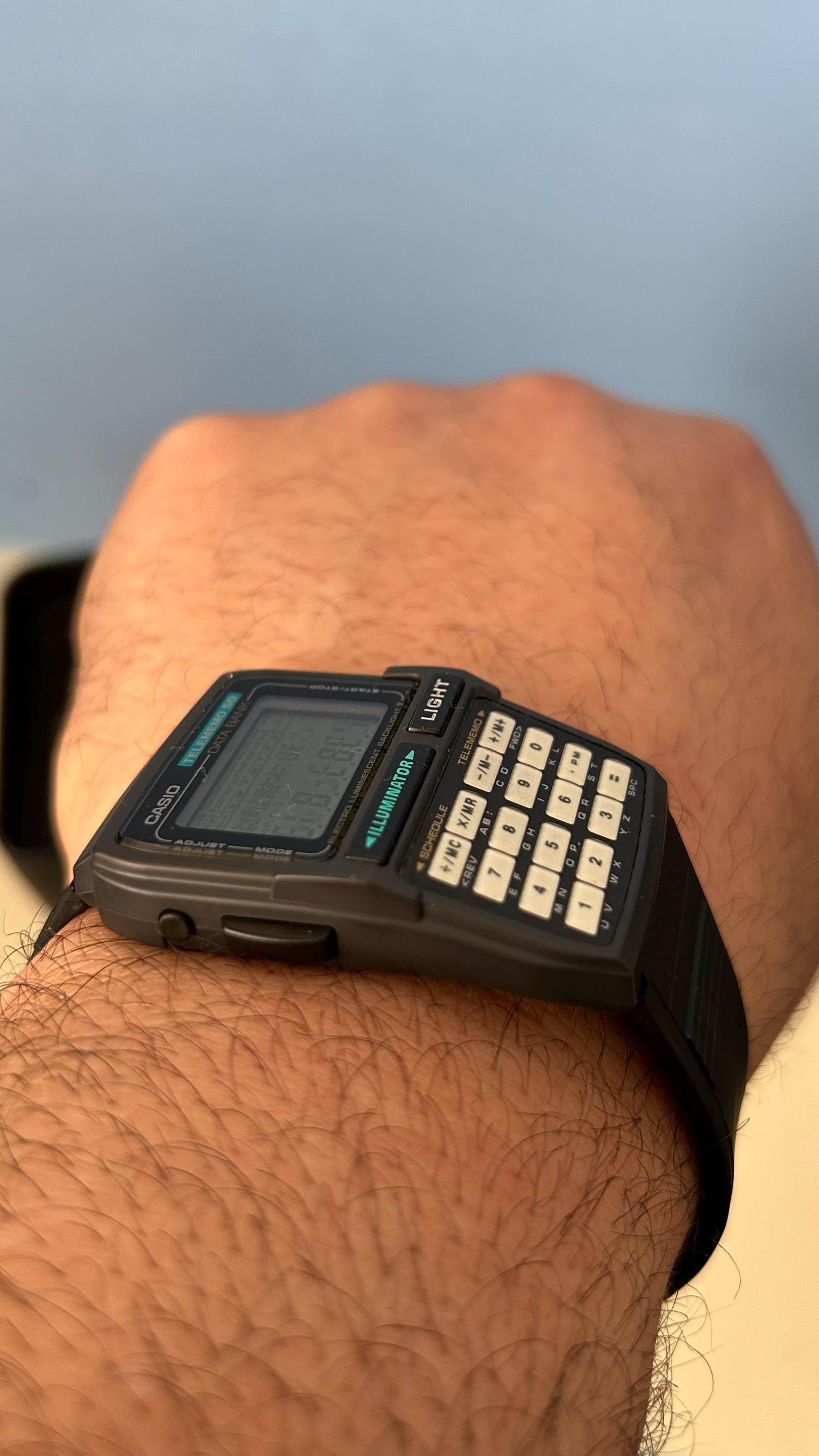 CASIO DBC-63 データバンク 腕時計 TELEMEMO 50 VINTAGE CASIO DIGITAL CALCULATOR WATCH TELEMEMO 50