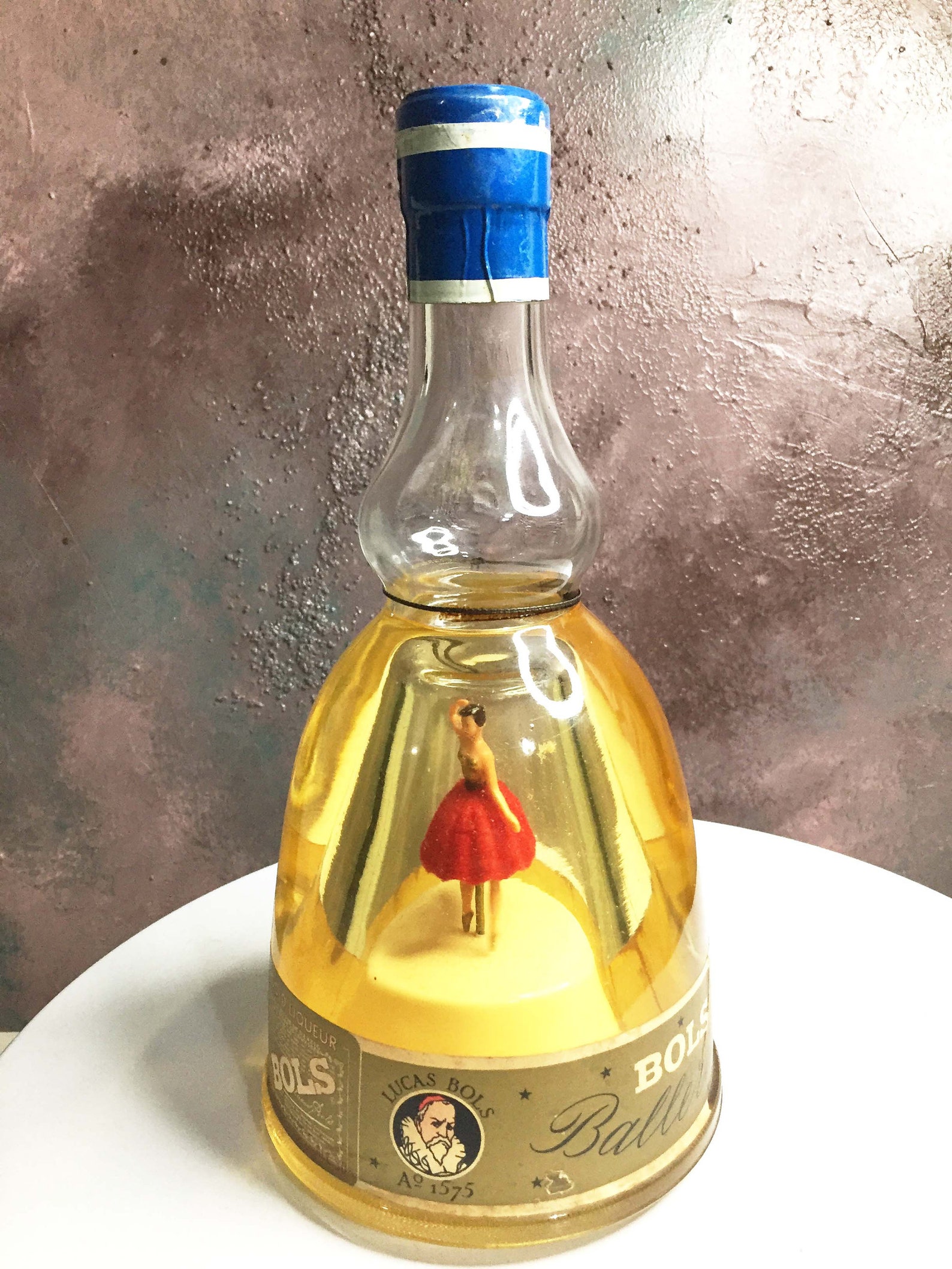 Bols Gold 1950's Ballerina Liquor Bottle/ Vintage Orginal Very Rare