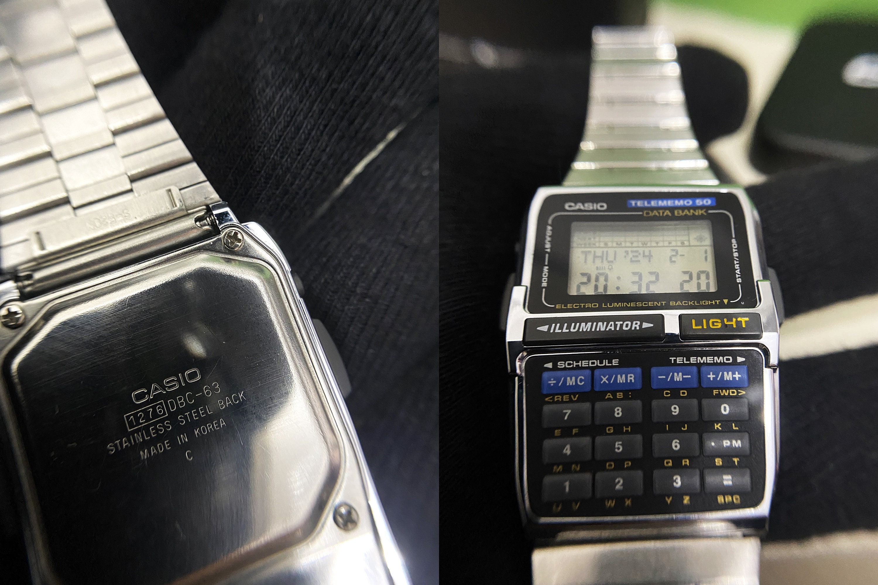 Execelent Nos Casio Dbc-63 Databank Telememo 50 Memory Calculator