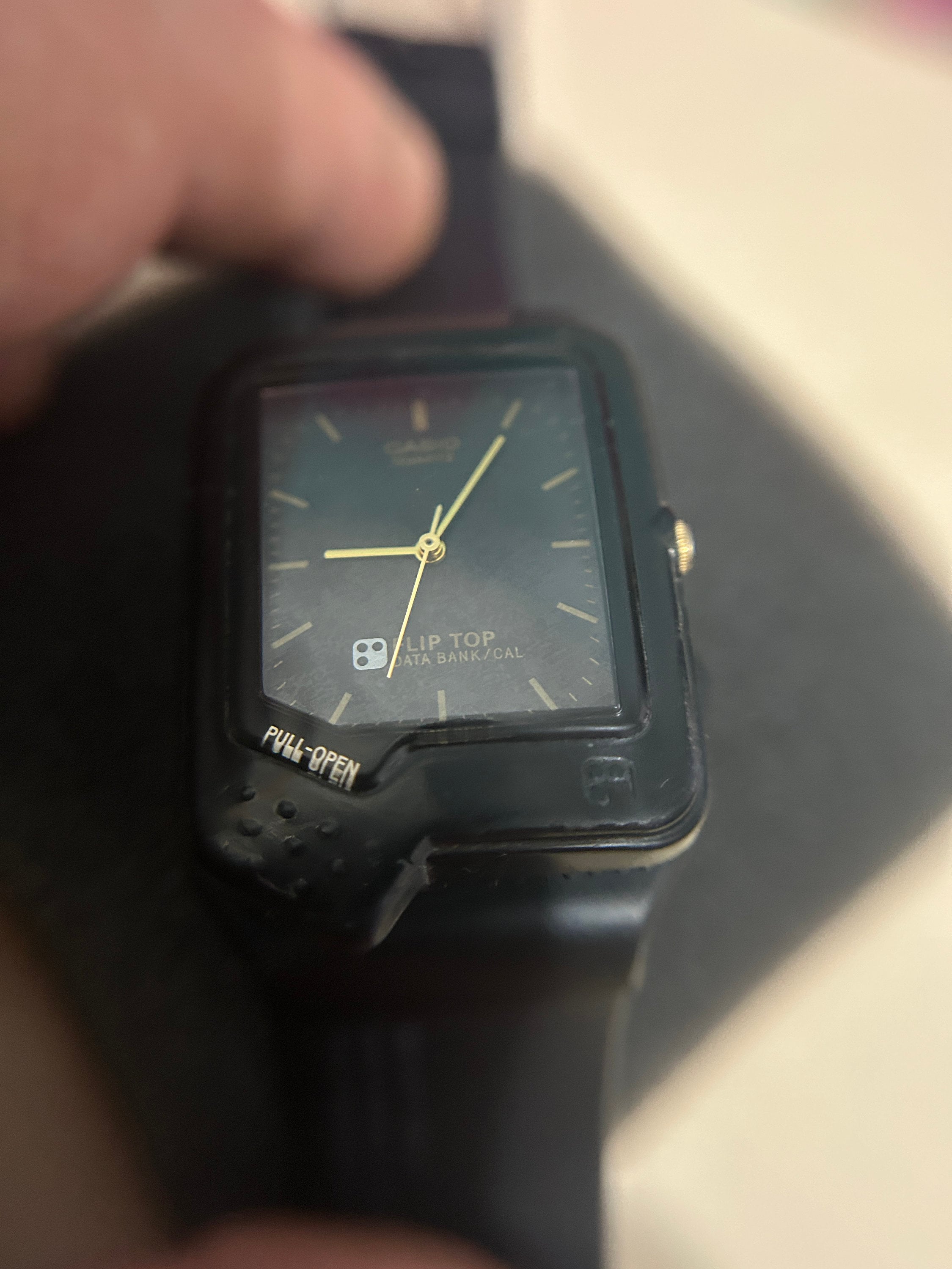 Black Dial Vintage Casio Flip Top FTP-30 / Module 761 /mens
