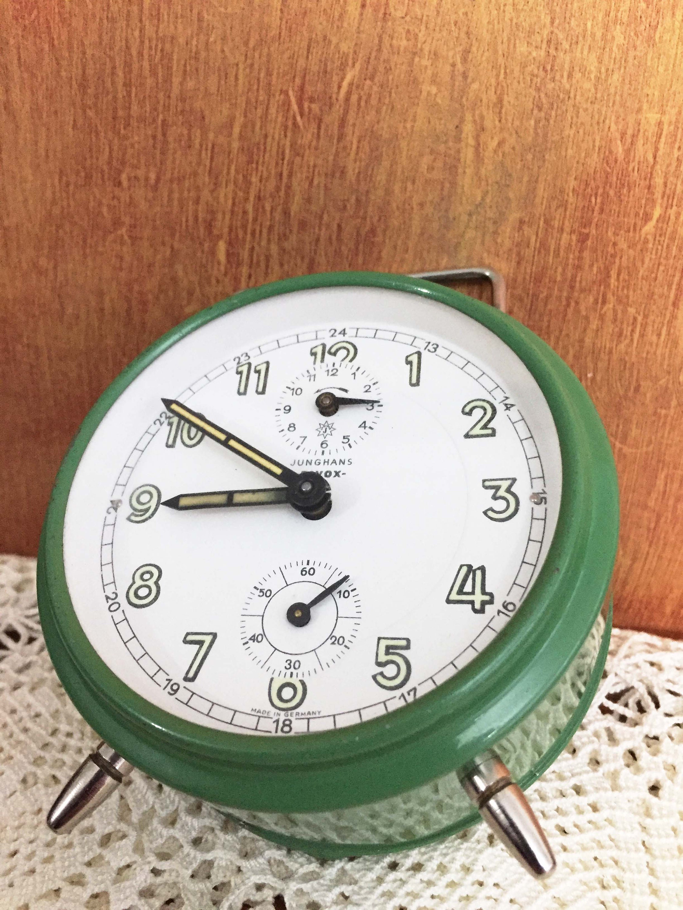 JUNGHANS BIVOX German Antique Mantel Alarm Clock 1930s/ W.231