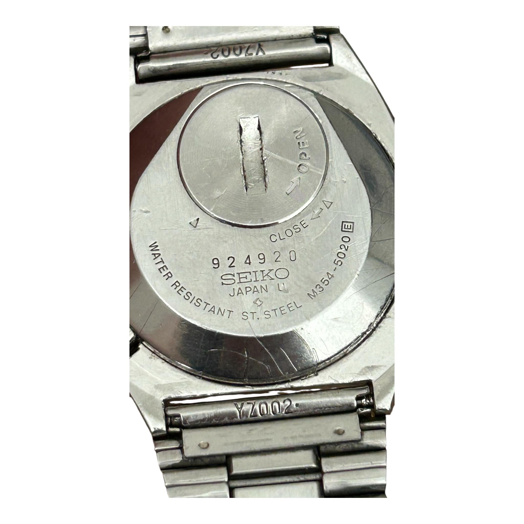ULTRA RARE Vintage Seiko M354-5020 Lcd Menswatch, Memory Bank