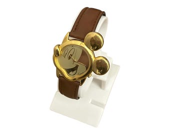 Lorus Ladies Mini Mouse Watch Gold Tone Case New Brown Leather Strap And Battery Vintage Minnie Mouse Shaped Gold-tone Watch | Lorus V501  main image 4