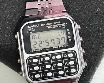 Casio CA-901 Black Model Game Calculator Watch Module 134 Very