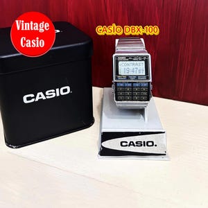 Reloj Casio retro con calculadora DBX-100 mod 261, raro, japonés, década de 1980. Muy buen estado estético. Especial para colección.