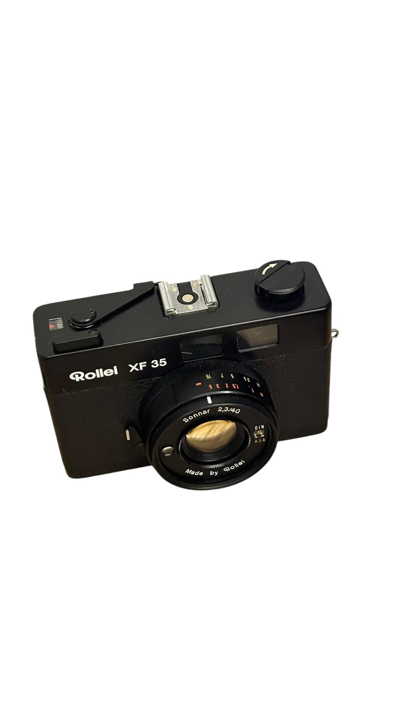 ヴィンテージのローライXF 35フィルムカメラ、ゾナー2.3/40レンズ