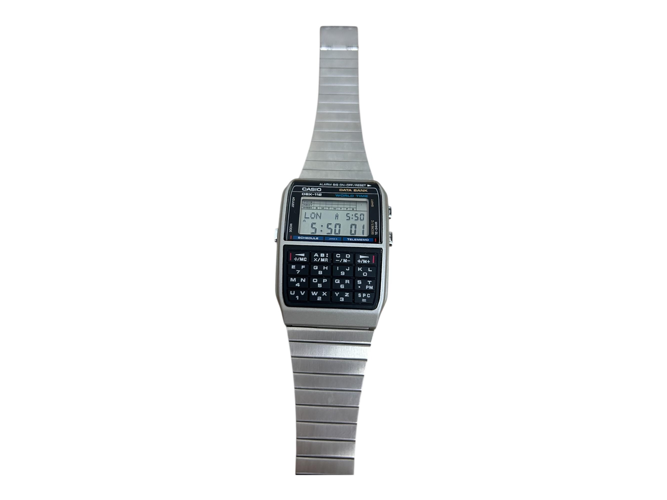 UNUSED Collectible Casio Watch Data Bank DBX-112 Retro Watch /very