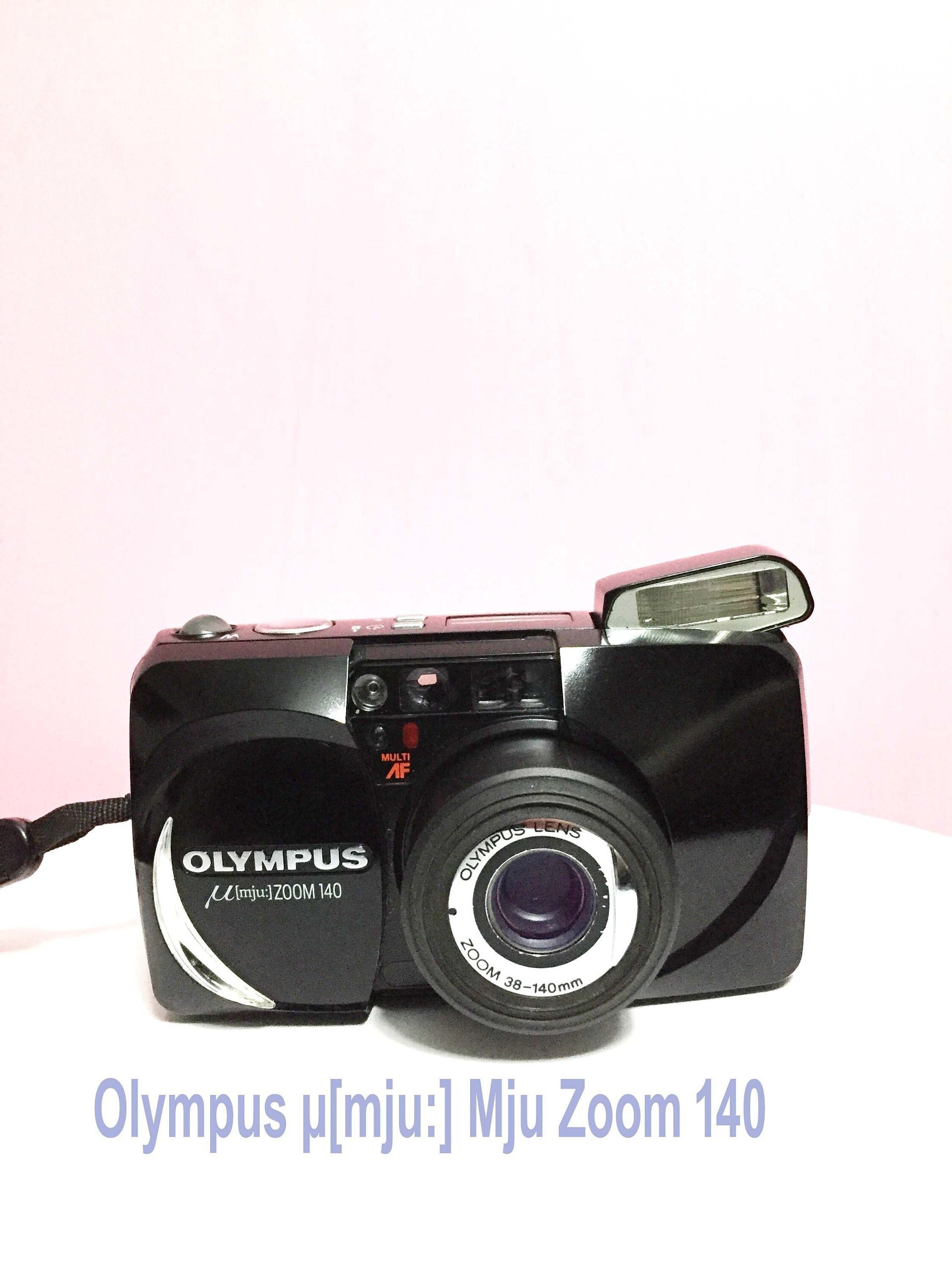 Execelent Olympus µ[mju Zoom 140 Black/with Battery/ Orginal Case