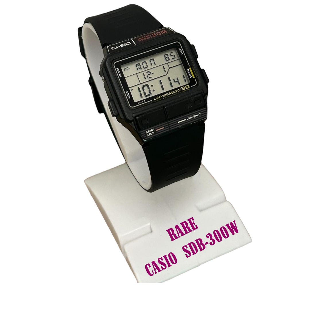 Casio SDB-300W Black Version Watch Module 503 Vintage Very Good