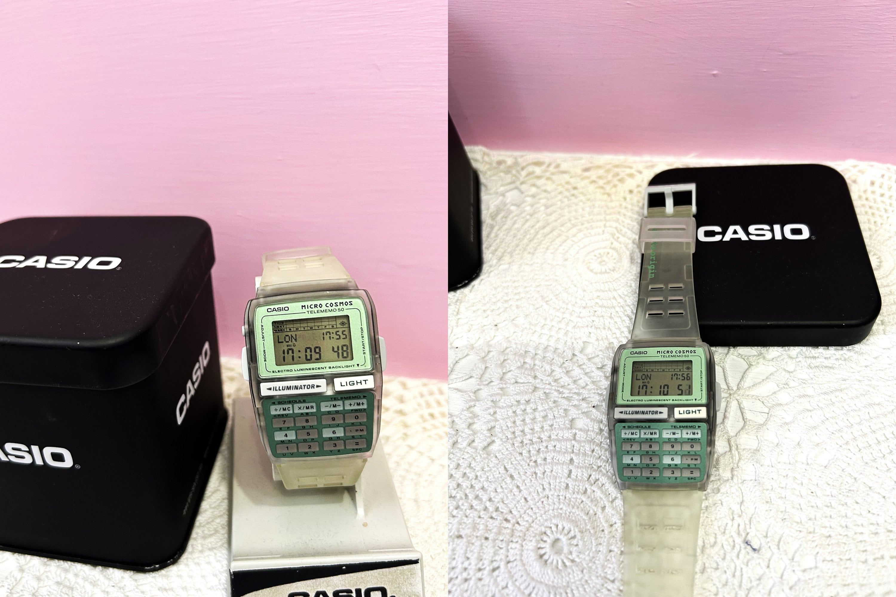 RARE Nos Casio Micro Cosmos Telememo 50 Dbc-63 Databank Memory