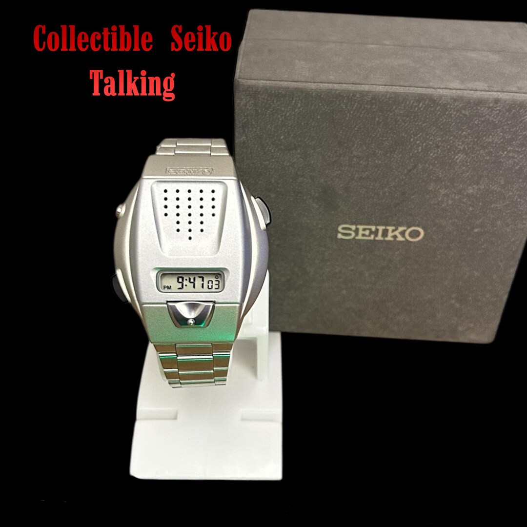 UNUSED Collectible Seiko Talking Men's A860-4001 Rare