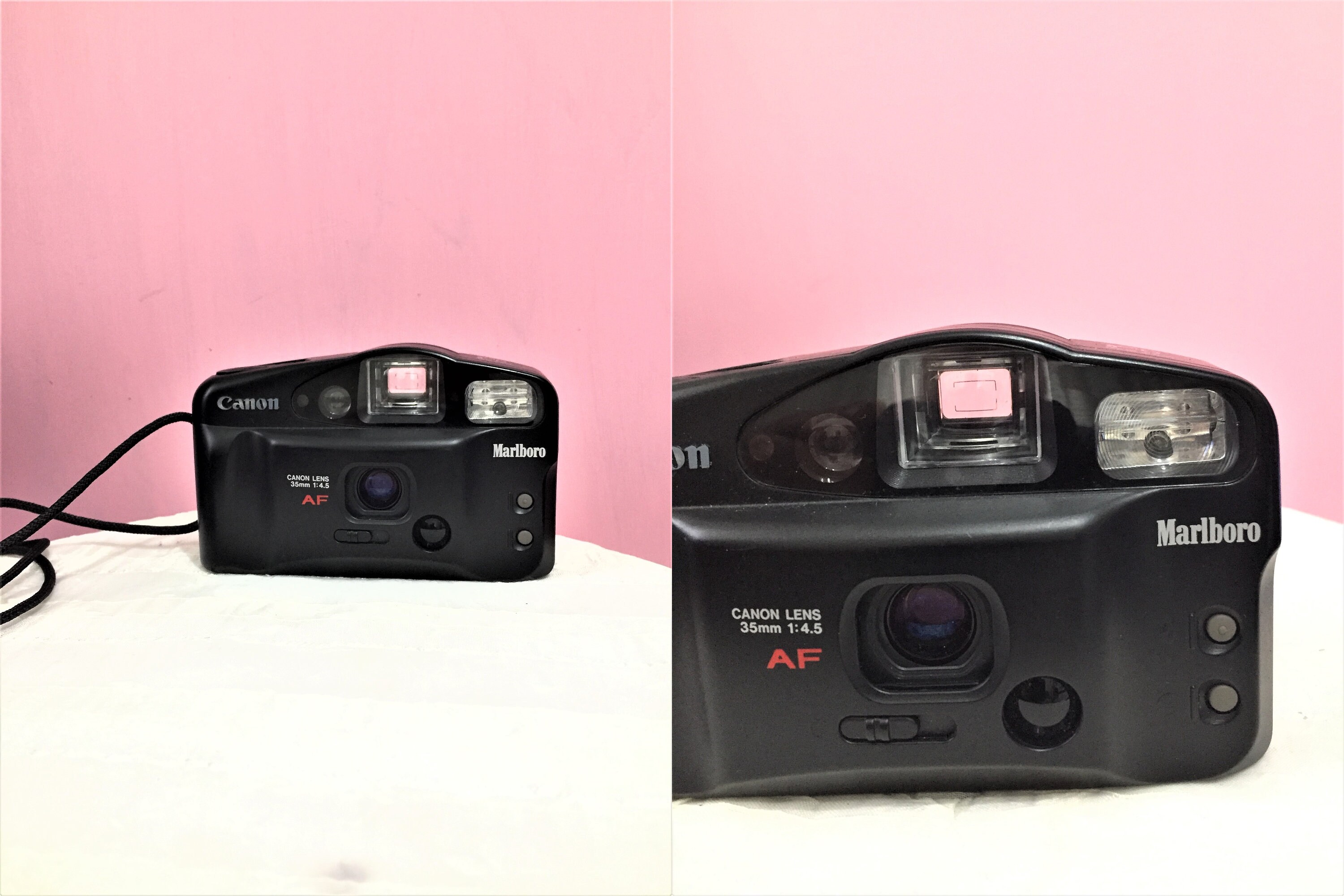 Canon MARLBORO Sure Shot OWL / AF-7 35mm Film / Very Good