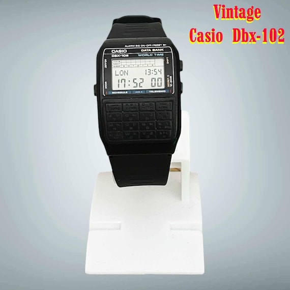 激レア！　80sカシオ　CASIO DBX-102 データバンク　オールドカシオ Vintage Casio DBX-102 Data Bank Calculator Watch, RARE
