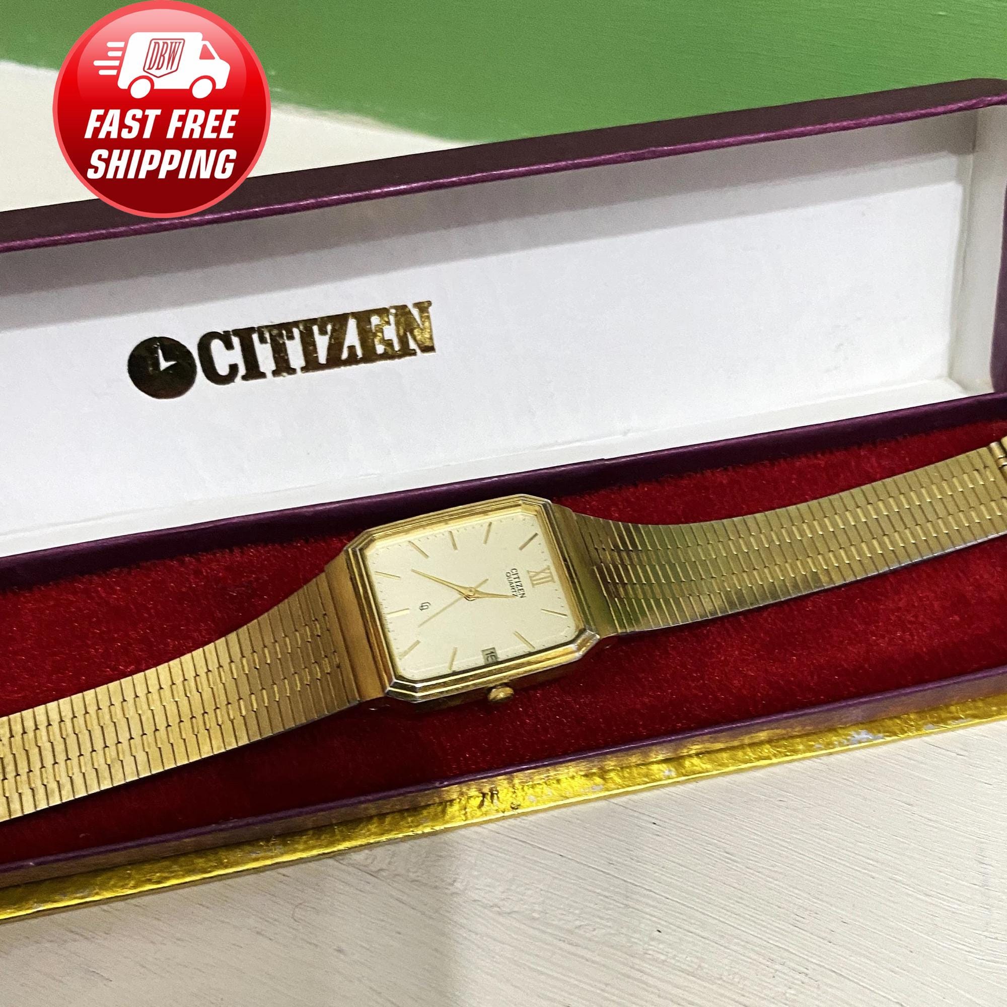 Citizen quartz watch gold vintage hotsell