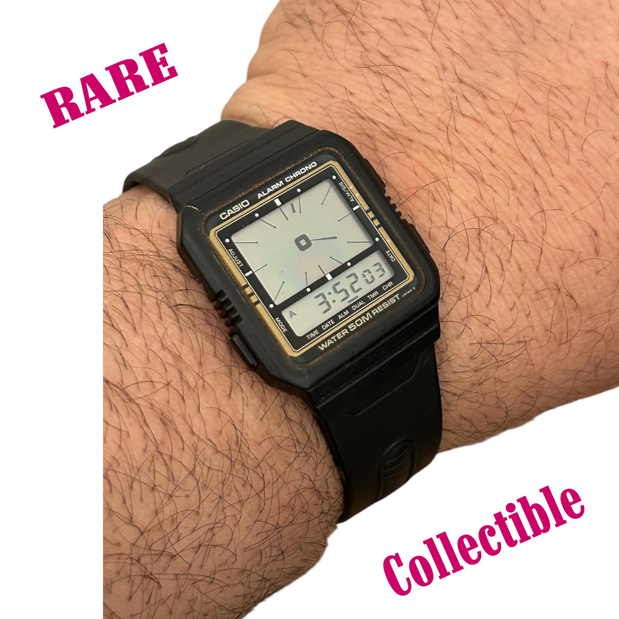 ULTRA RARE Vintage Casio AE-9W Ana Digi Watch Mod : 188 , Japan
