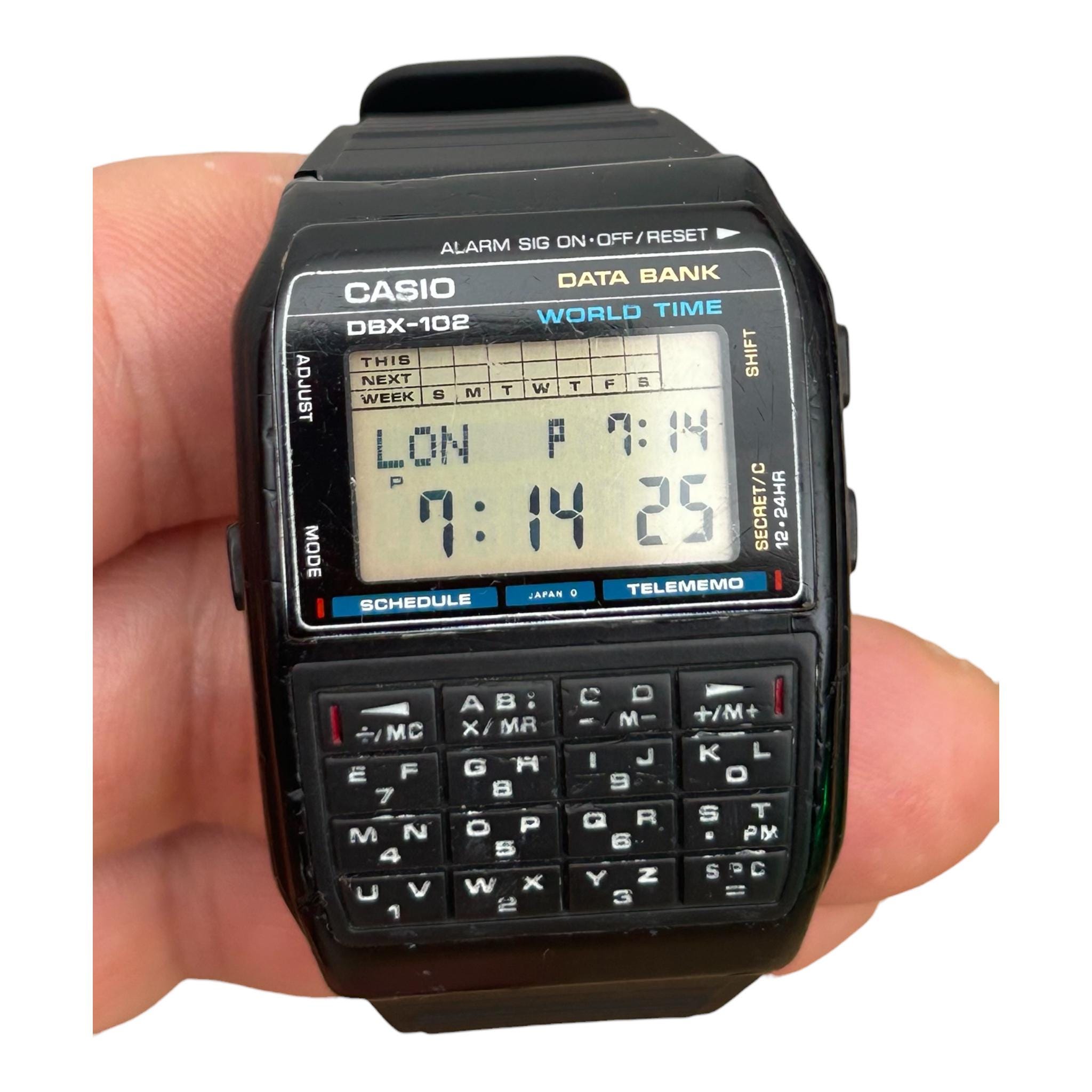 Vintage Casio DBX-102 Data Bank Calculator Watch, RARE - Etsy