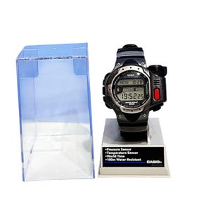 UNUSED Vintage Casio SPF-10 Sea Pathfinder 2031   Digital Watch Ultra Rare Casio stand and box SPF10  Special Collection Series