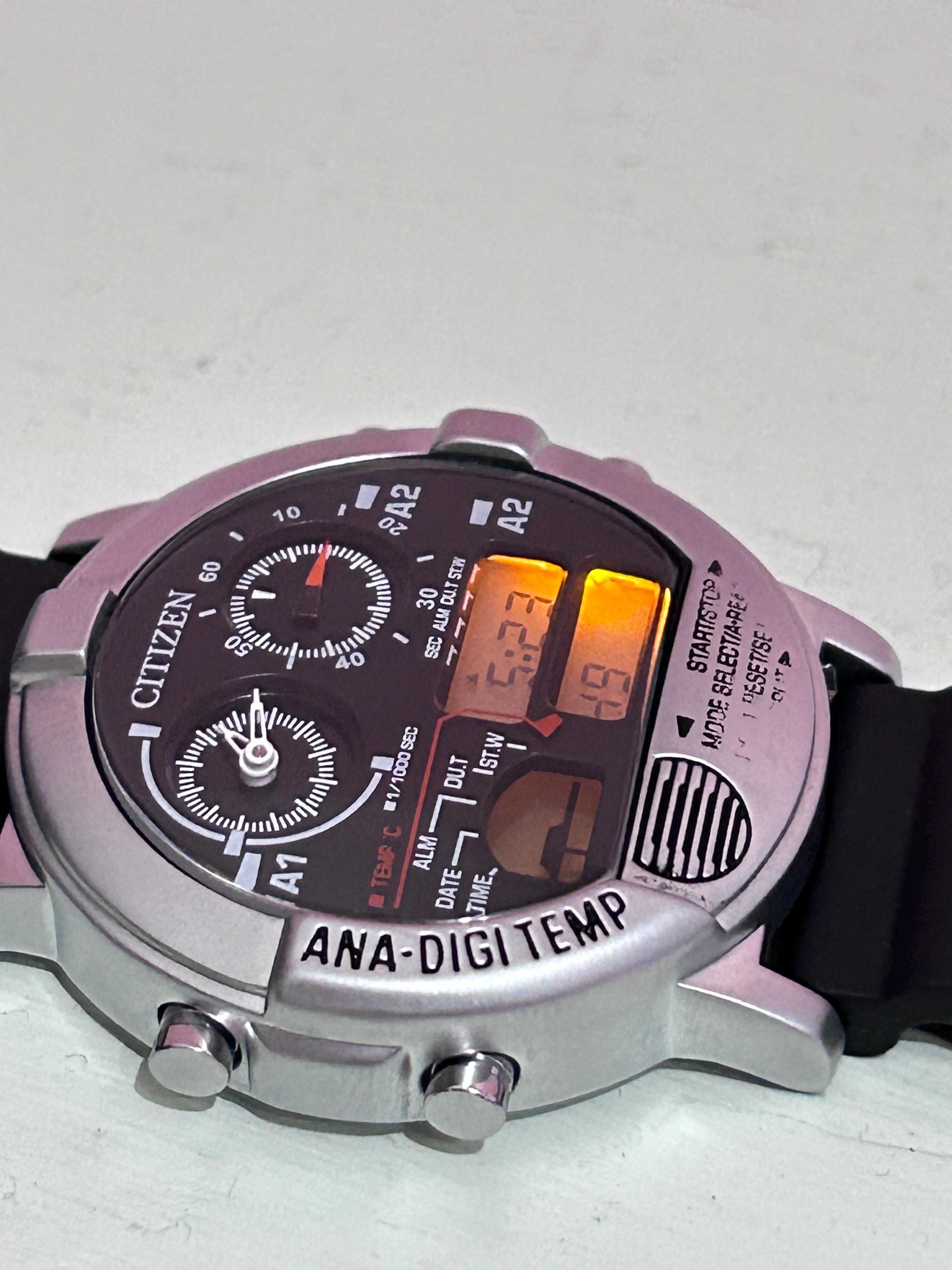 RARE Citizen Ana Digi Temp Quartz Digital Men's Watch