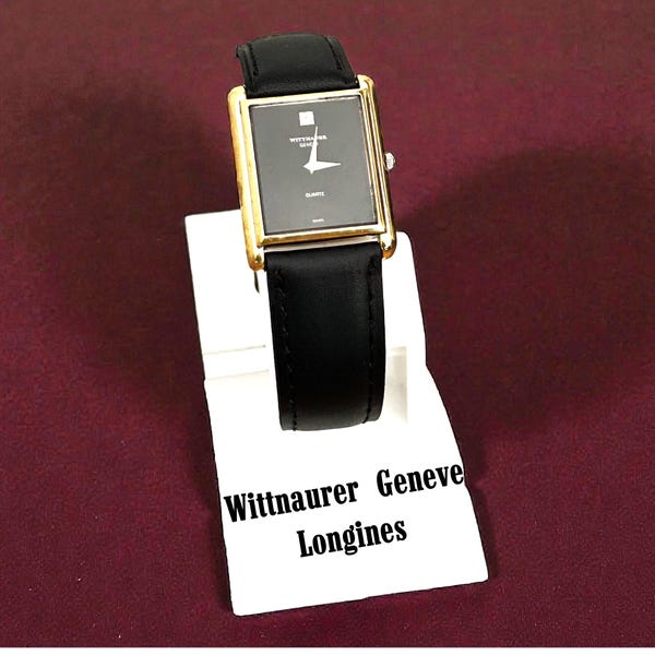 Vintage Rare Wittnauer Geneve Tank Watch, Longines Art Deco