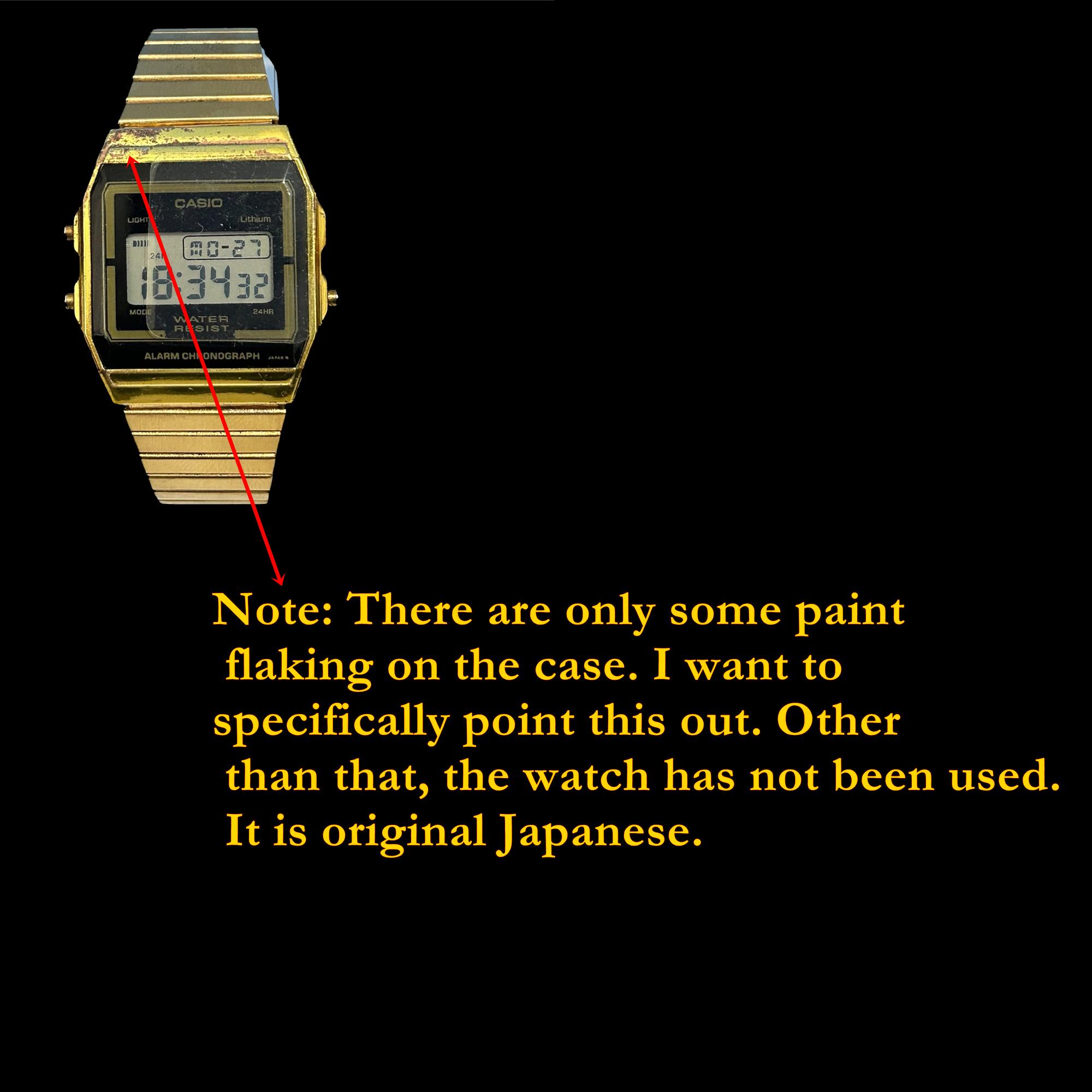 Original Japan Vintage CASIO A156W Digital Quartz Watch 80s Steel