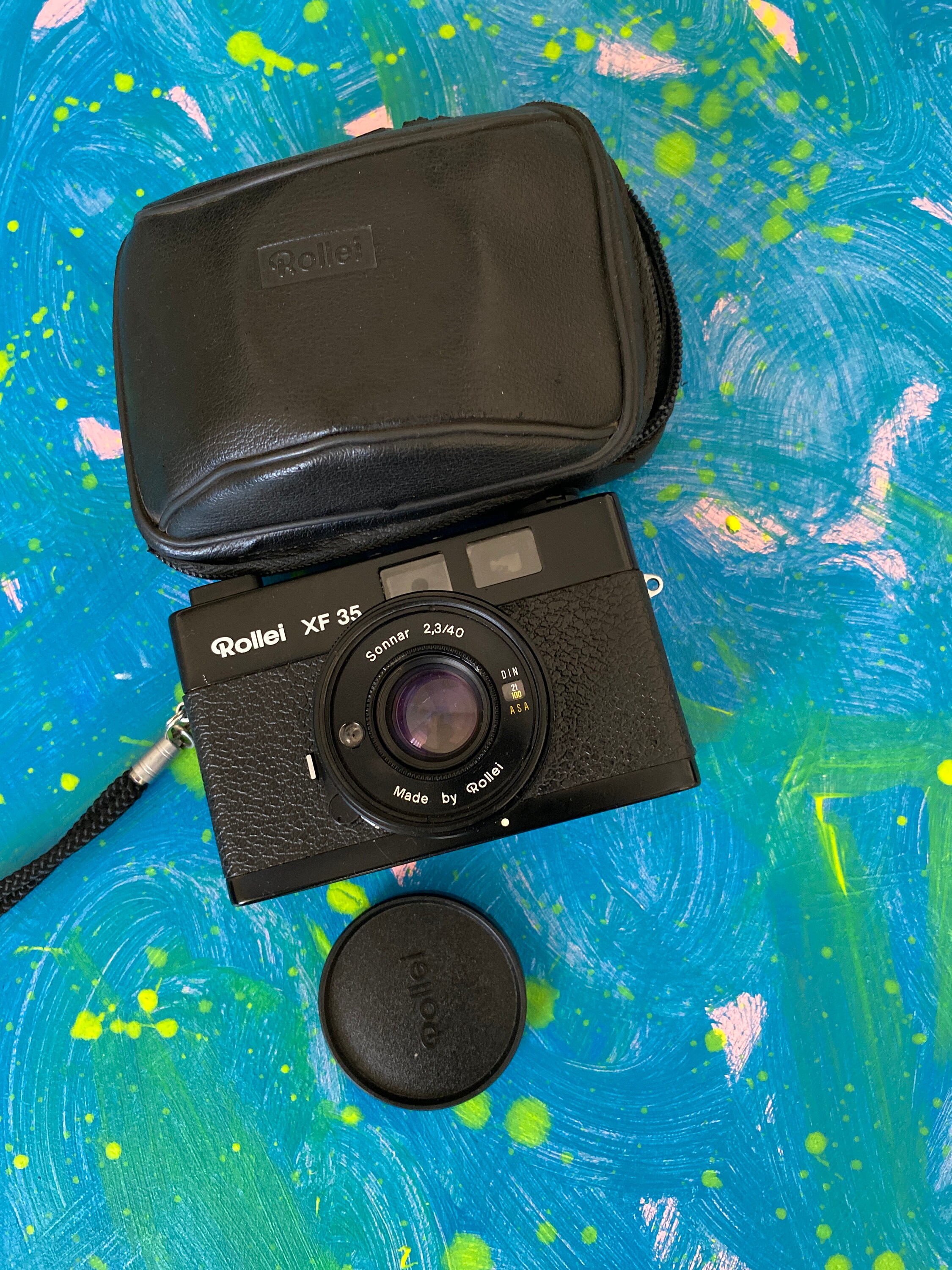 ヴィンテージのローライXF 35フィルムカメラ、ゾナー2.3/40レンズ