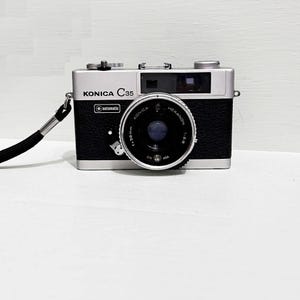 Vintage Silver Rare Konica C35 Camera/ Compact Camera / 35mm Rangefinder film camera/ Case/ Very good condition/Film Camera 36mm Vintage