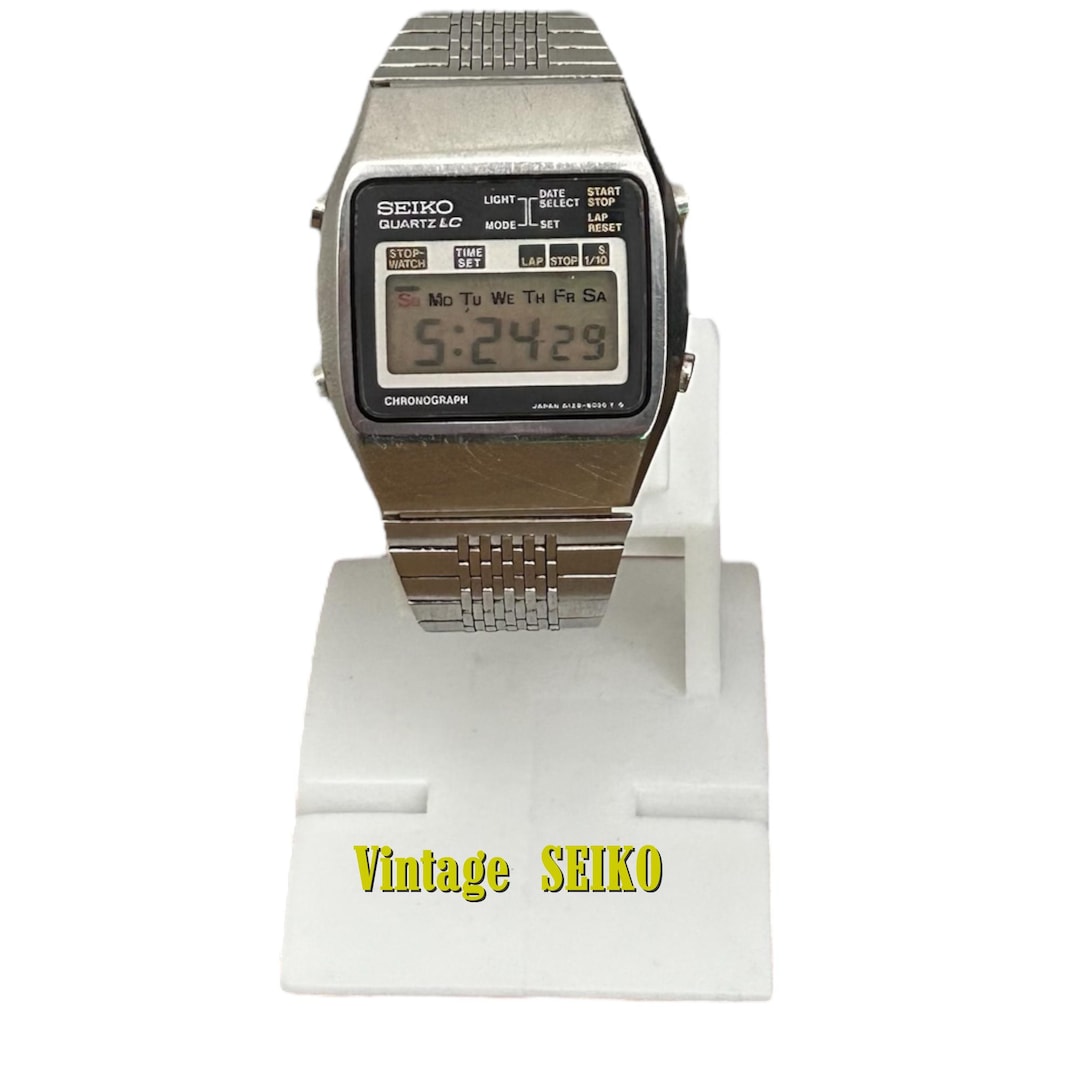 Seiko Lc Chronograph / A128-5000 / 1978 Seiko 12kt Silver Color A128 ...