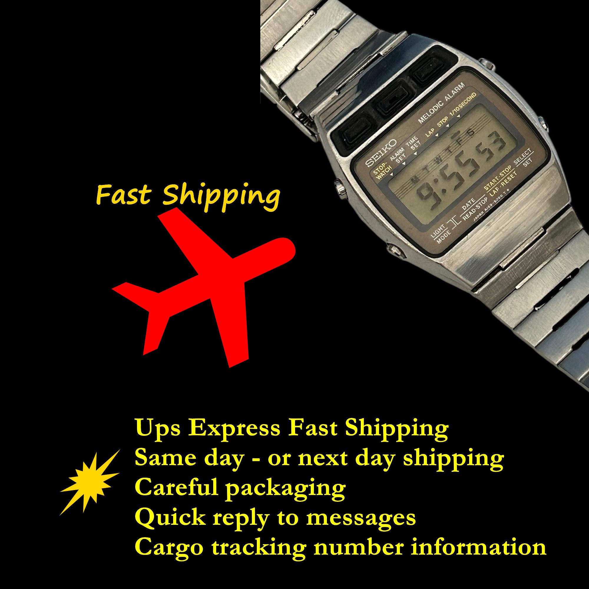 RARE Vintage Seiko A169-5000 Melodic Alarm LCD Digital Wrist Watch