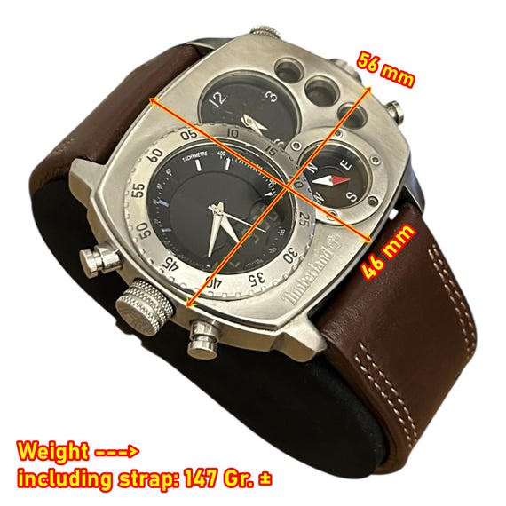 RARE Timberland HT2 Watch: Compass, Altimeter, Alarm, Barometer 