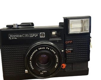 Vintage Konica C35 EF3 Camera: Hexanon 35mm F2.8 Lens, Street